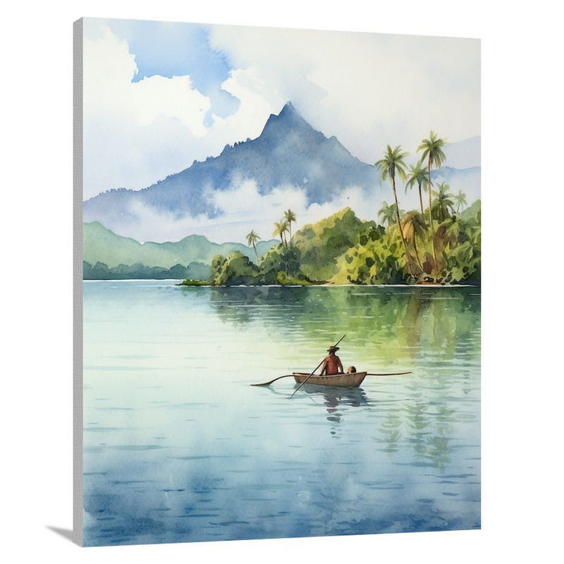 Micronesian Serenity - Watercolor - Canvas Print