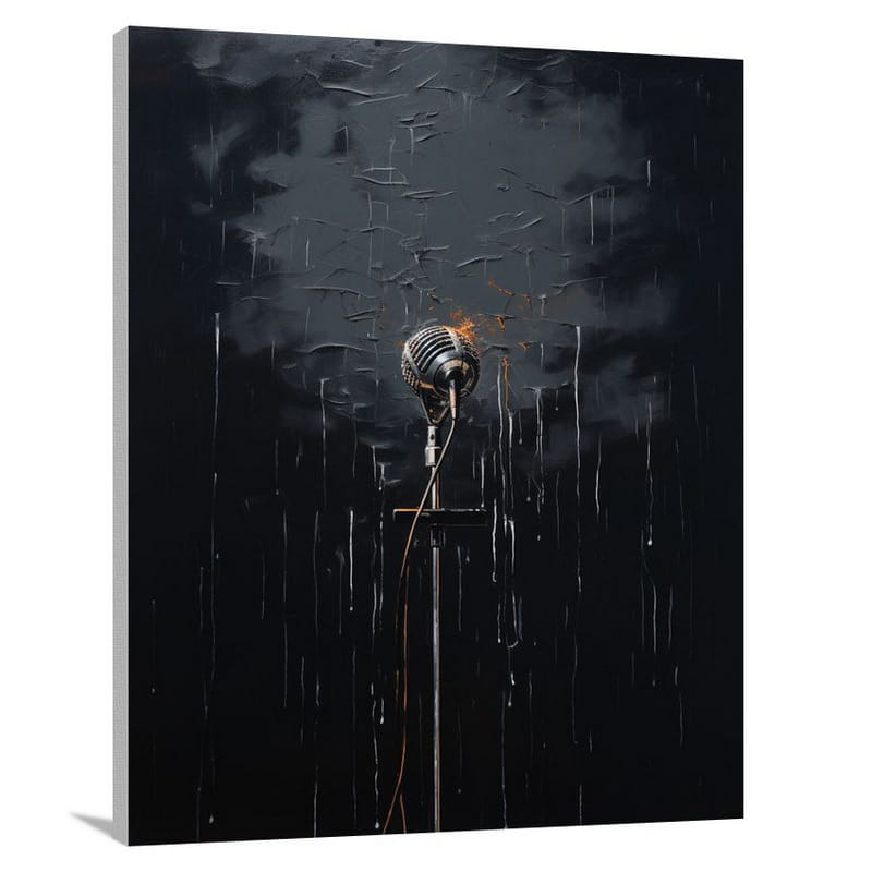 Microphone Inferno - Canvas Print