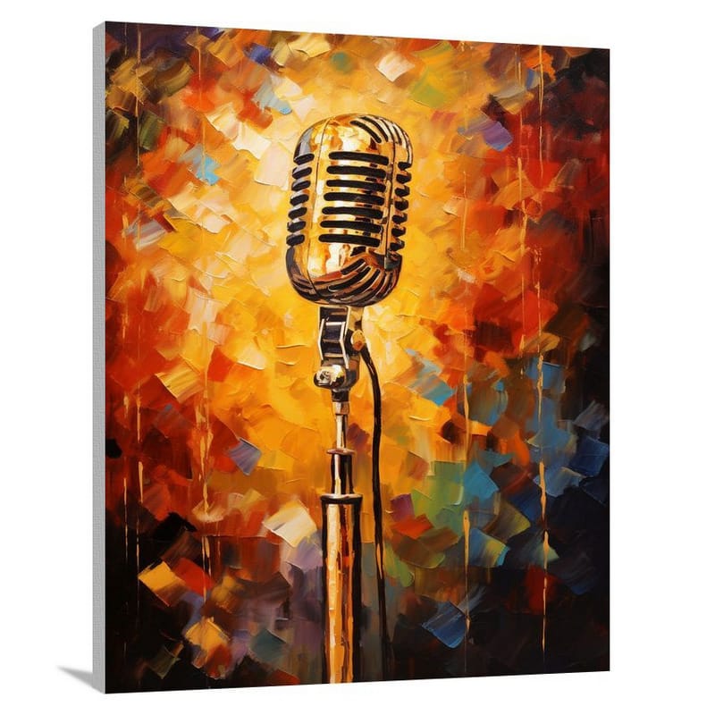 Microphone Melodies - Impressionist - Canvas Print