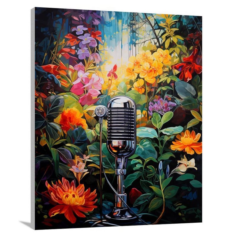 Microphone Melodies - Pop Art 2 - Canvas Print