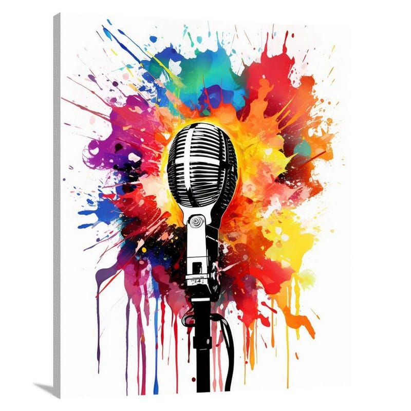 Microphone Symphony - Canvas Print