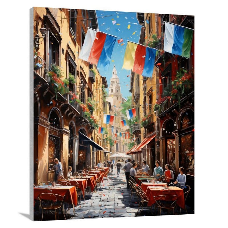 MilanStreetLifeEurope - Canvas Print