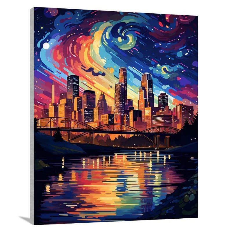Minneapolis Aurora - Canvas Print