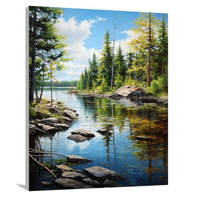 Minnesota's Serene Shore - Canvas Print