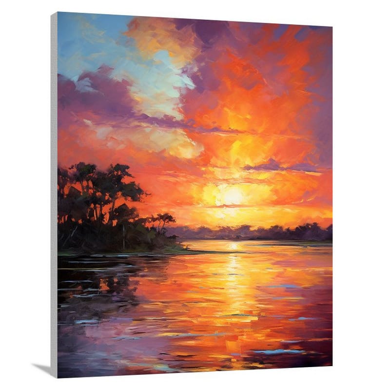 Mississippi Sunset - Canvas Print
