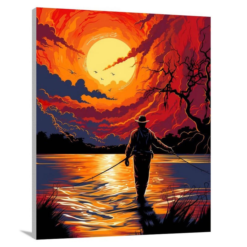 Mississippi Sunset - Pop Art 2 - Canvas Print