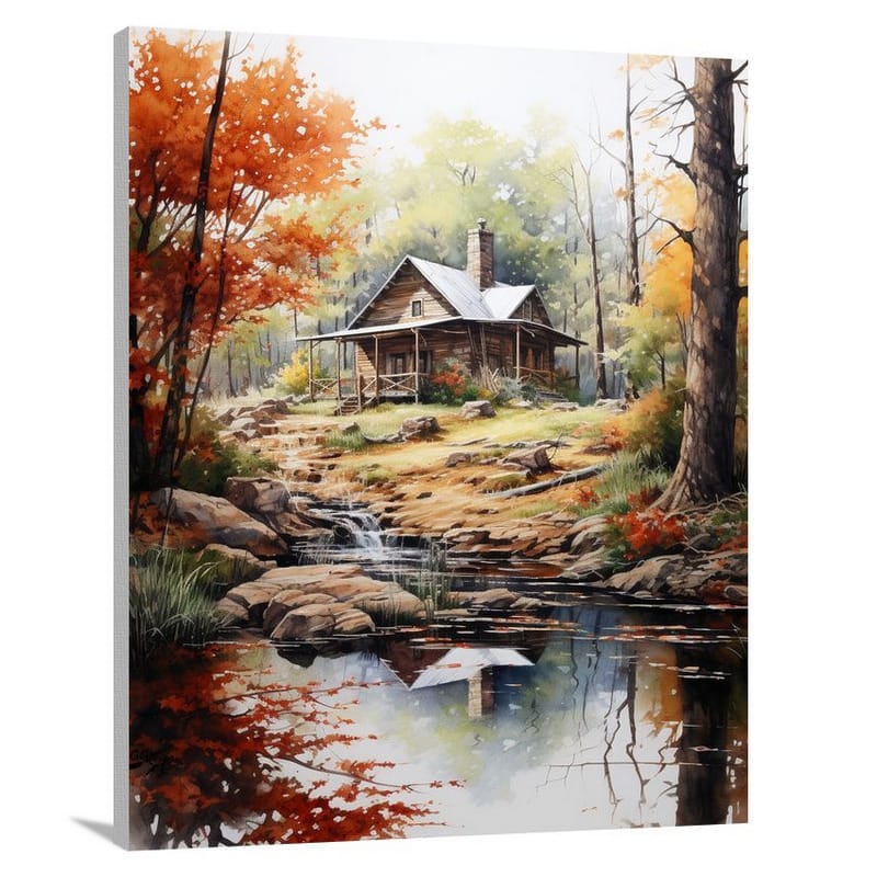 Missouri's Serene Cabin - Canvas Print