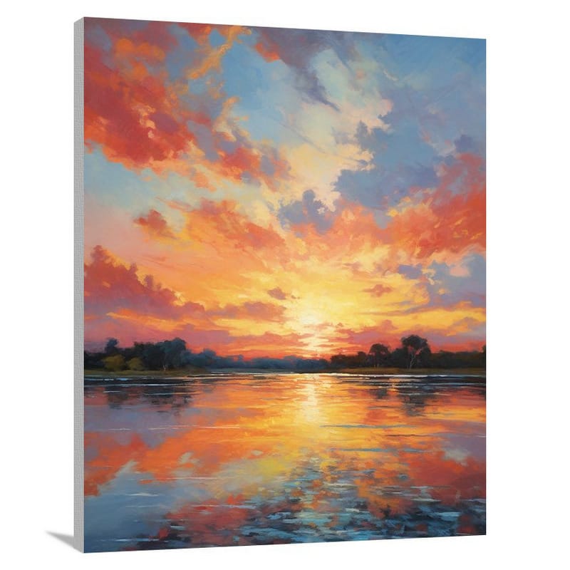 Missouri Sunset - Impressionist - Canvas Print