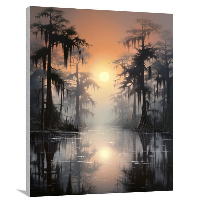 Misty Louisiana Dawn - Canvas Print