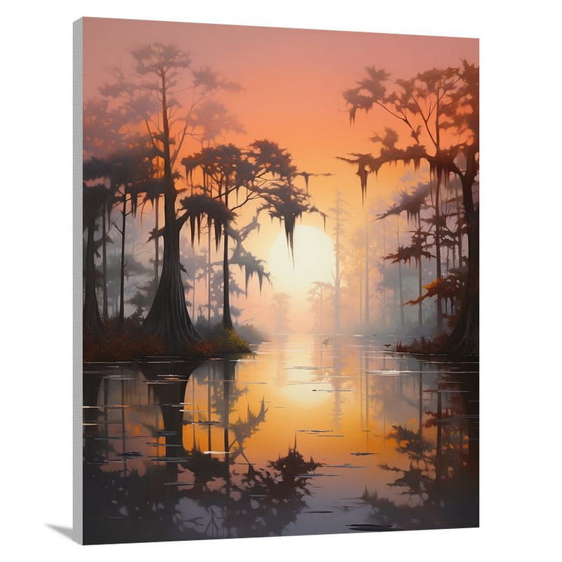 Misty Louisiana: Twilight Serenade - Canvas Print