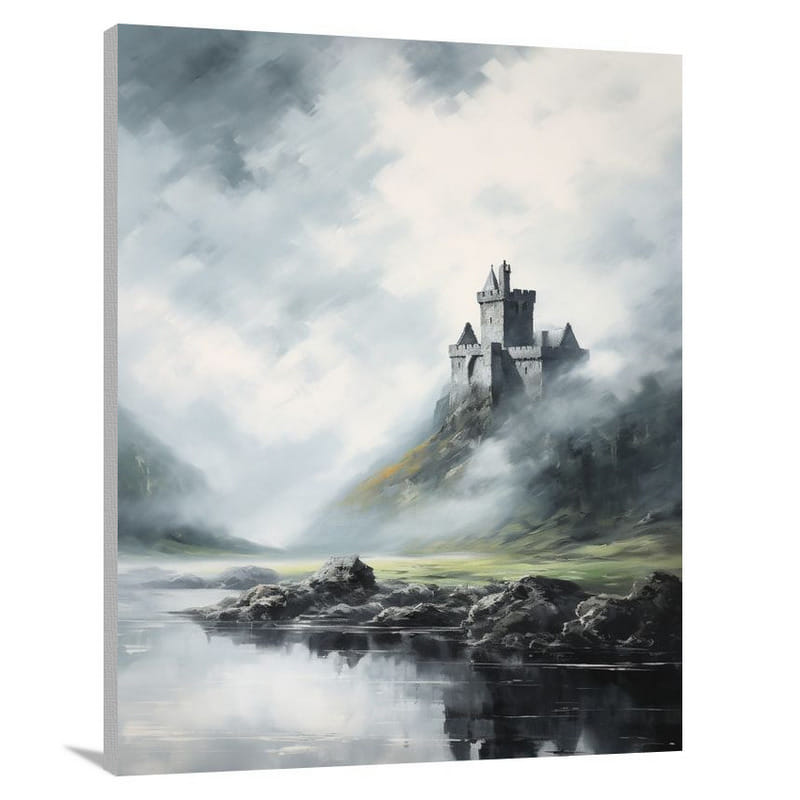 Misty Majesty: Ireland's European Castle - Canvas Print