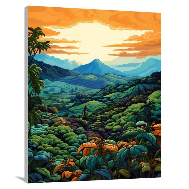 Misty Serenity: Honduras' Coffee Haven - Canvas Print