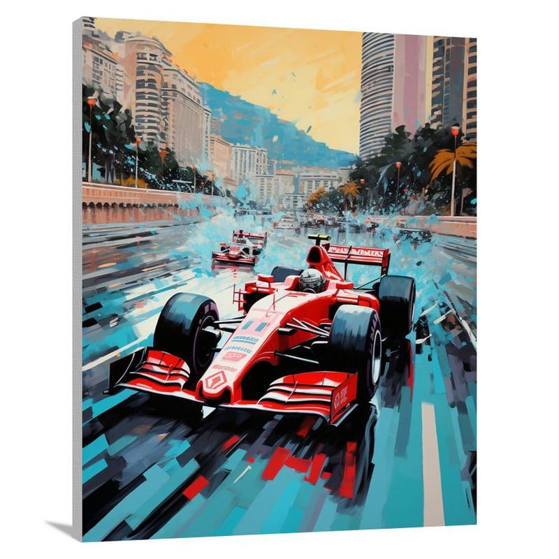 Monaco Rush - Pop Art - Canvas Print