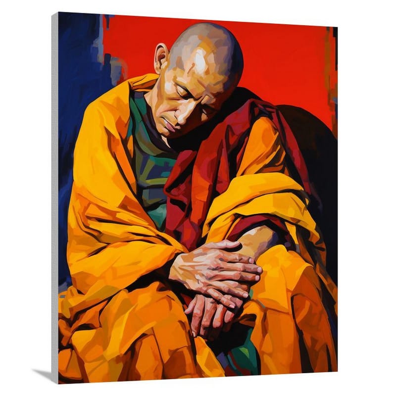 Monk's Healing Touch - Canvas Print