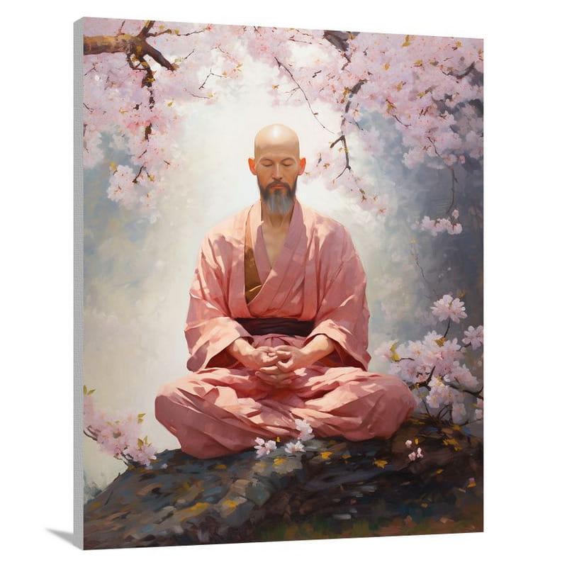 Monk's Serene Profession - Canvas Print