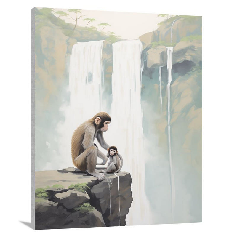 Monkey's Serenity - Minimalist - Canvas Print