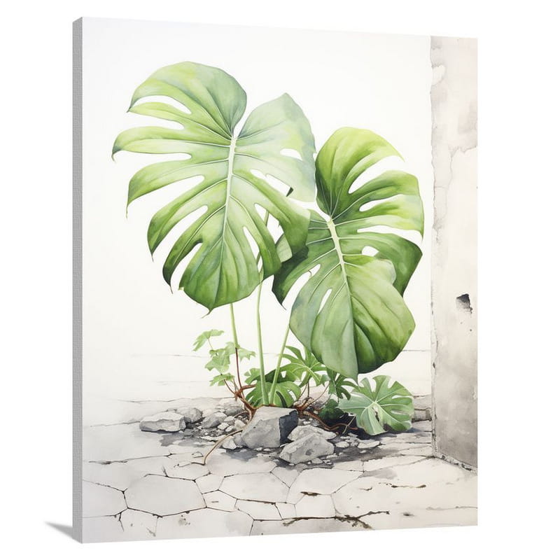 Monstera's Resilience - Canvas Print