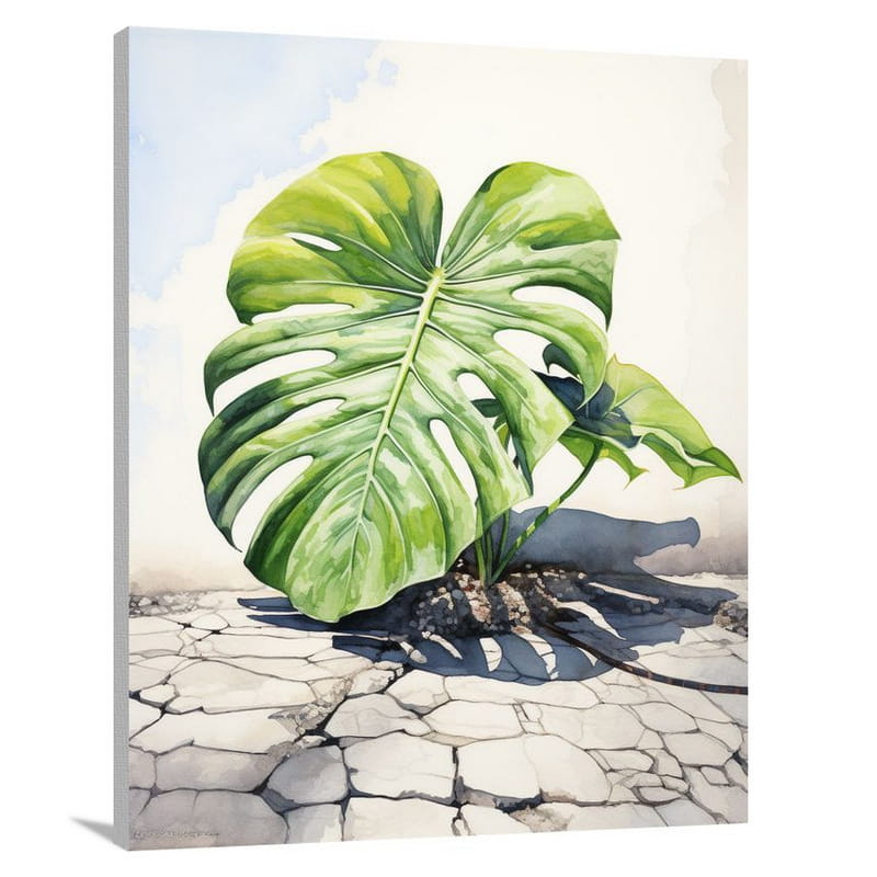 Monstera's Resilience - Watercolor - Canvas Print