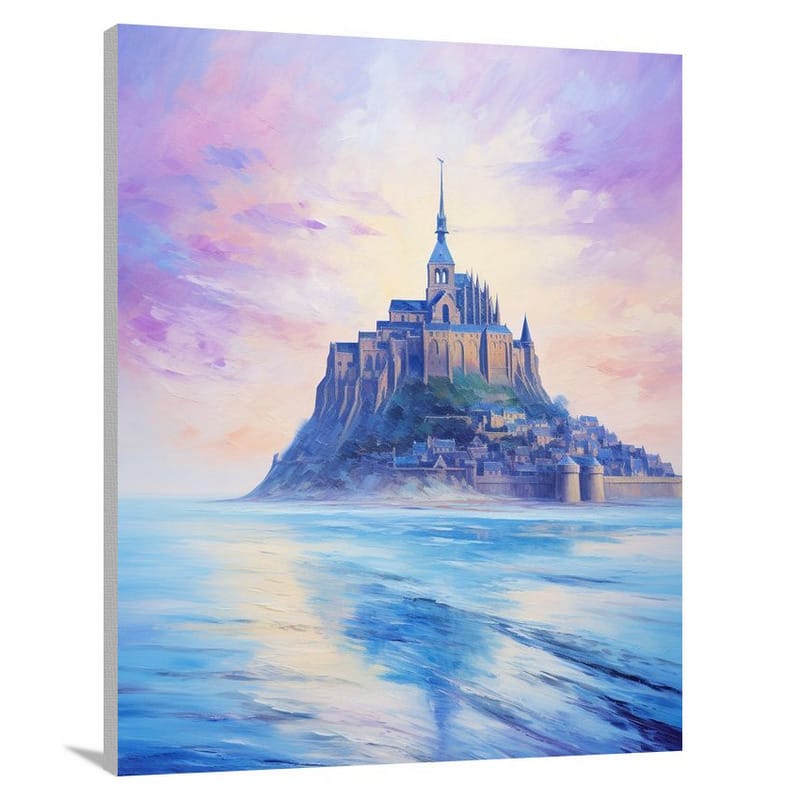 Mont Saint-Michel: Medieval Majesty - Impressionist - Canvas Print
