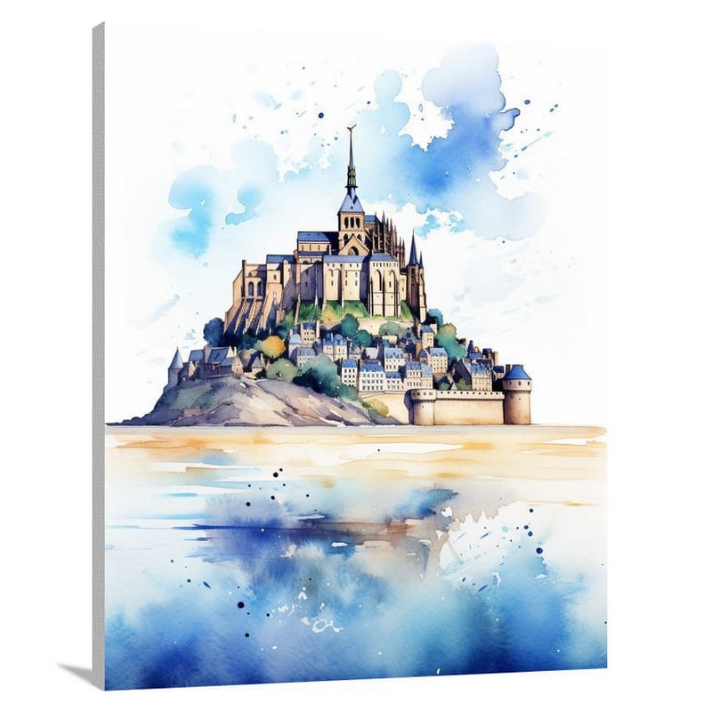 Mont Saint-Michel: Serene Architecture - Canvas Print