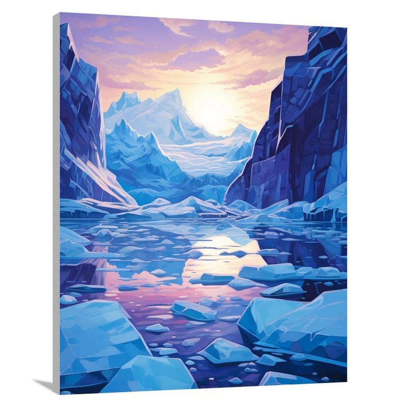 Montana's Eternal Glacier - Pop Art - Canvas Print