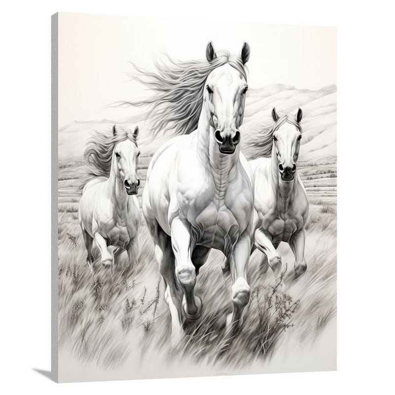Montana's Majestic Run - Canvas Print