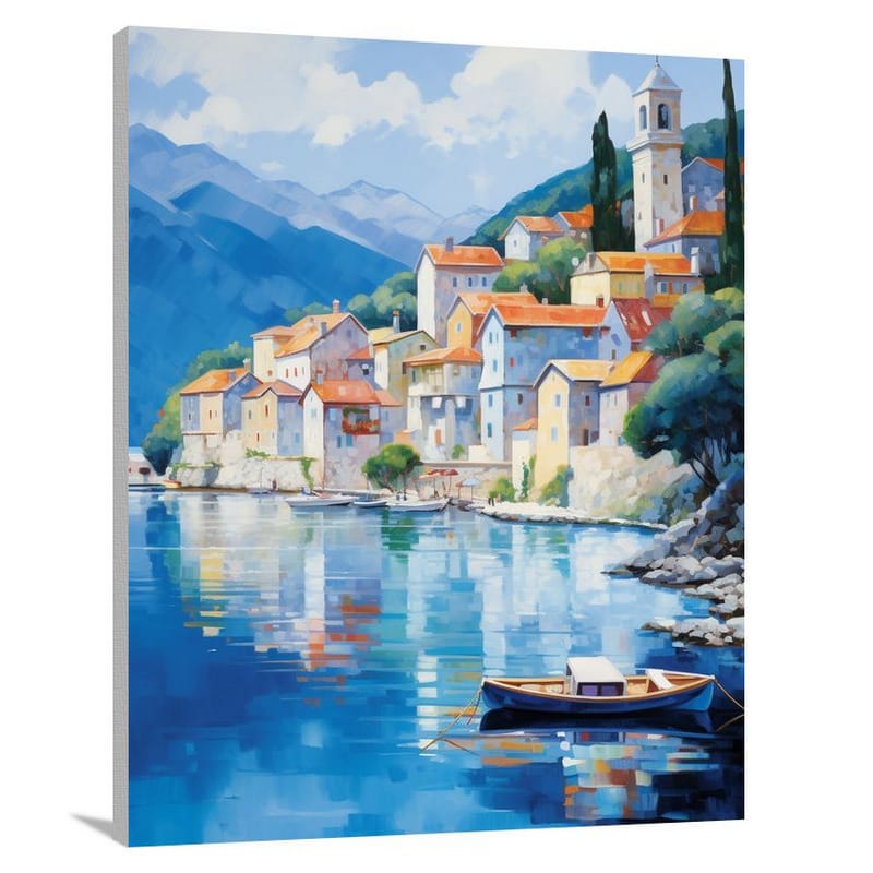 Montenegro's Coastal Charm: - Canvas Print