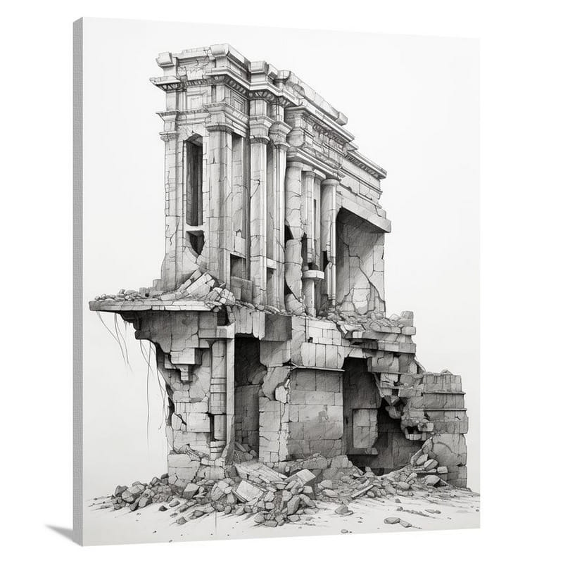 Monument - Black and White - Canvas Print