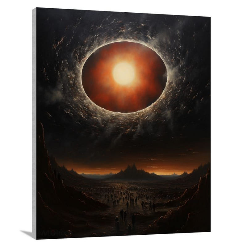 Moon Eclipse: Celestial Symphony - Canvas Print