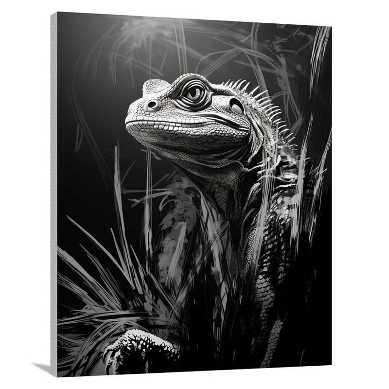 Moonlit Lizard - Canvas Print