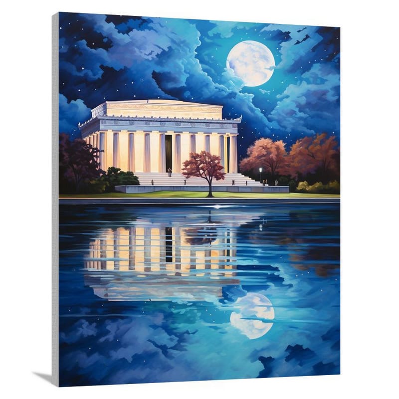 Moonlit Majesty: Washington DC - Canvas Print