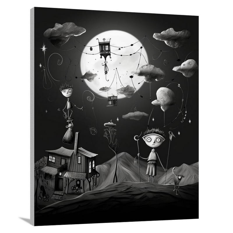 Moonlit Puppetry - Canvas Print