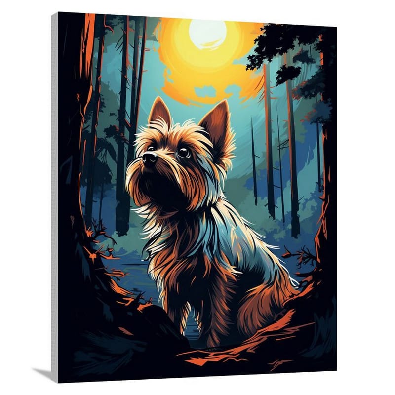 Moonlit Terrier - Canvas Print