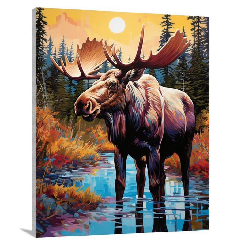 Moose in the Wild - Canvas Print