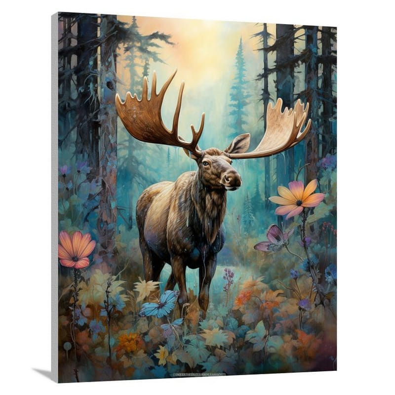 Moose's Enchanted Wilderness - Canvas Print