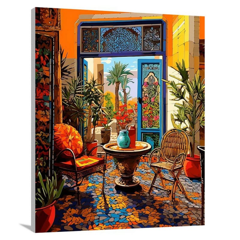 Moroccan Mosaic Delight - Canvas Print