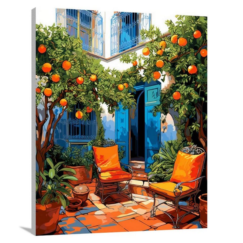 Moroccan Oasis - Pop Art - Canvas Print
