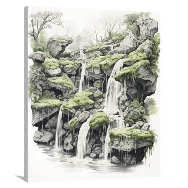 Mossy Cascades - Canvas Print