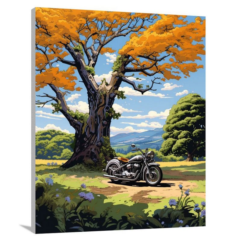 Motorcycle Oasis - Canvas Print