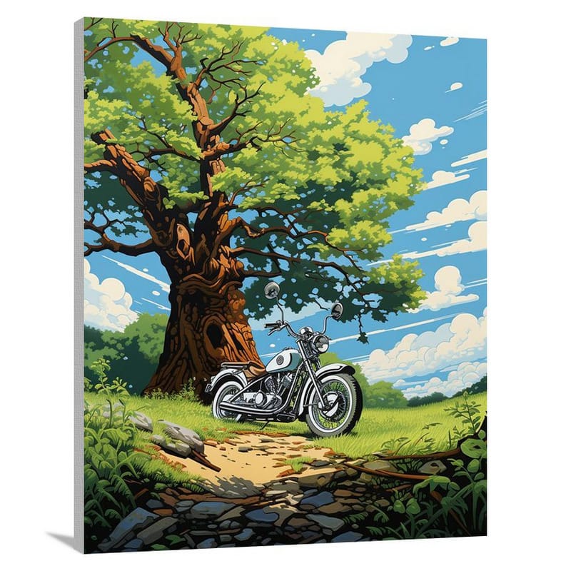 Motorcycle Oasis - Pop Art - Canvas Print