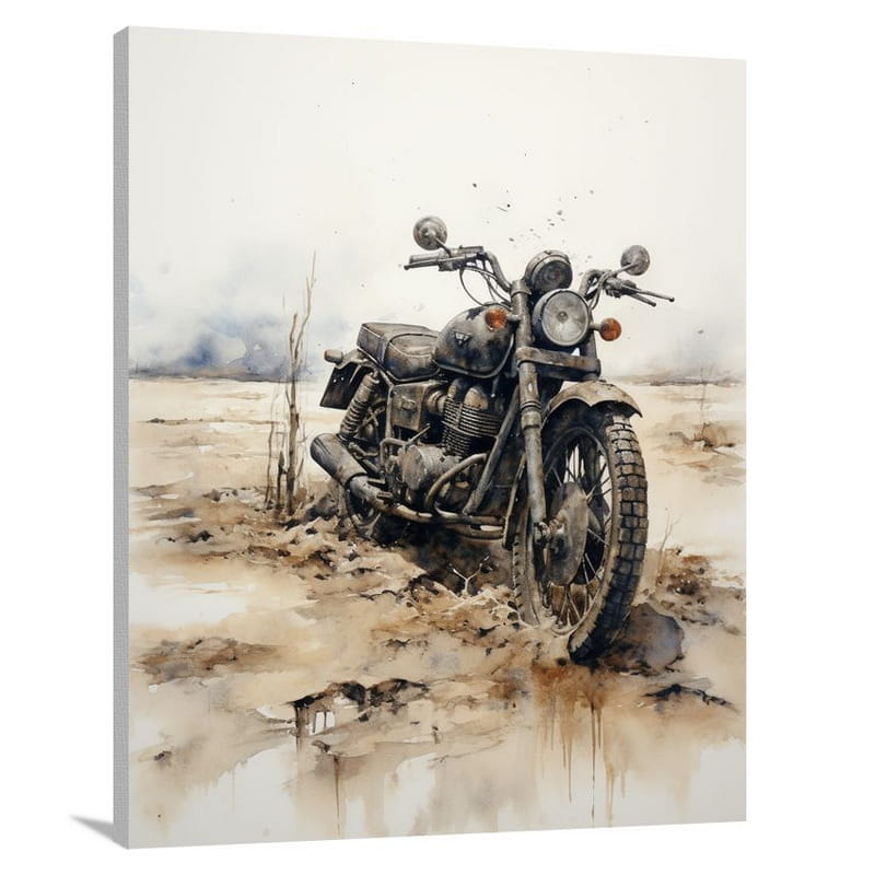 Motorcycle's Escape - Canvas Print