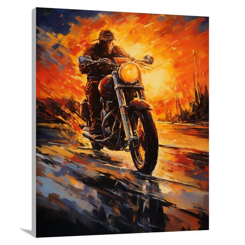 Motorcycle Symphony - Impressionist - Canvas Print