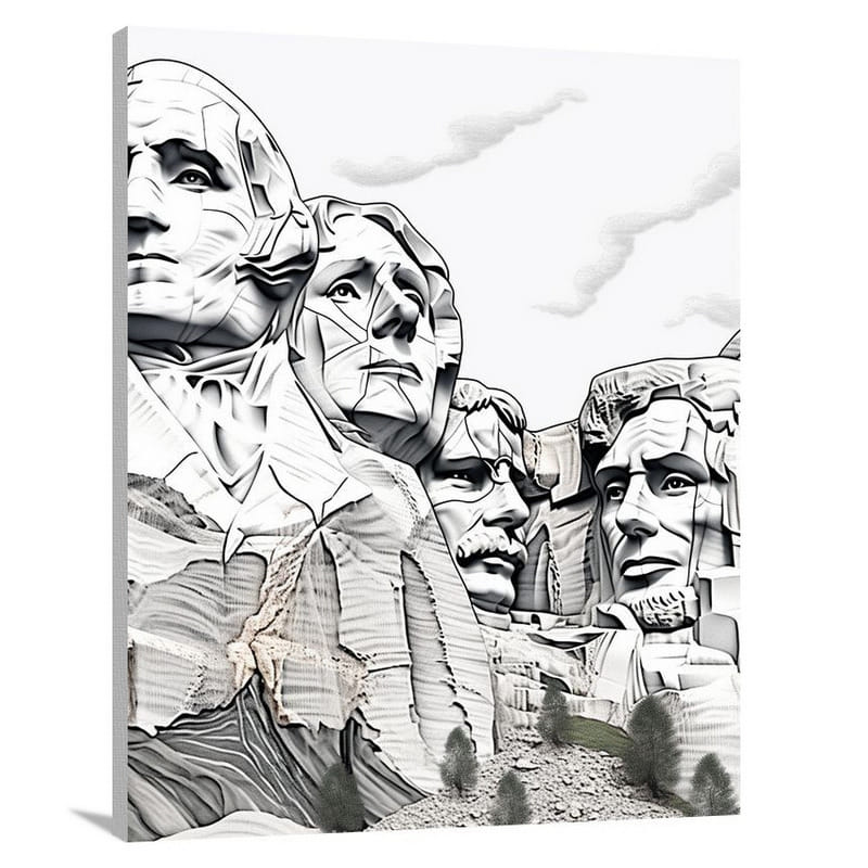 Mount Rushmore: Architectural Majesty - Canvas Print