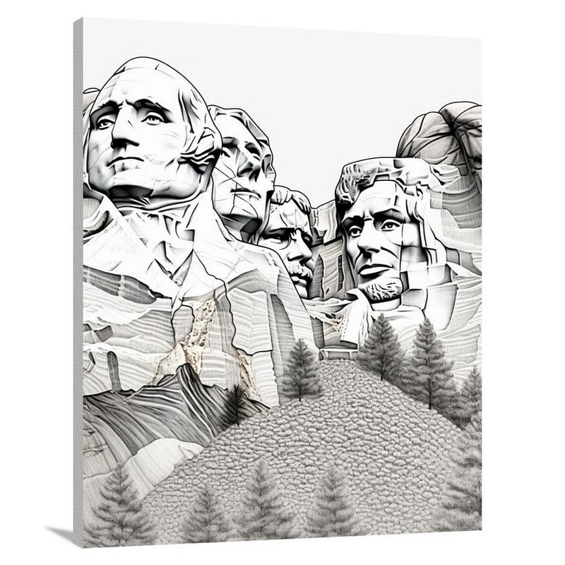 Mount Rushmore: Architectural Tribute - Canvas Print