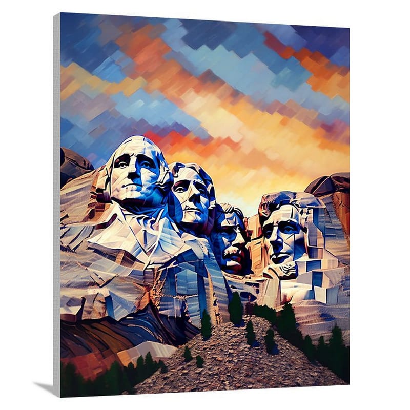 Mount Rushmore Symphony: Carved Patriotism - Canvas Print