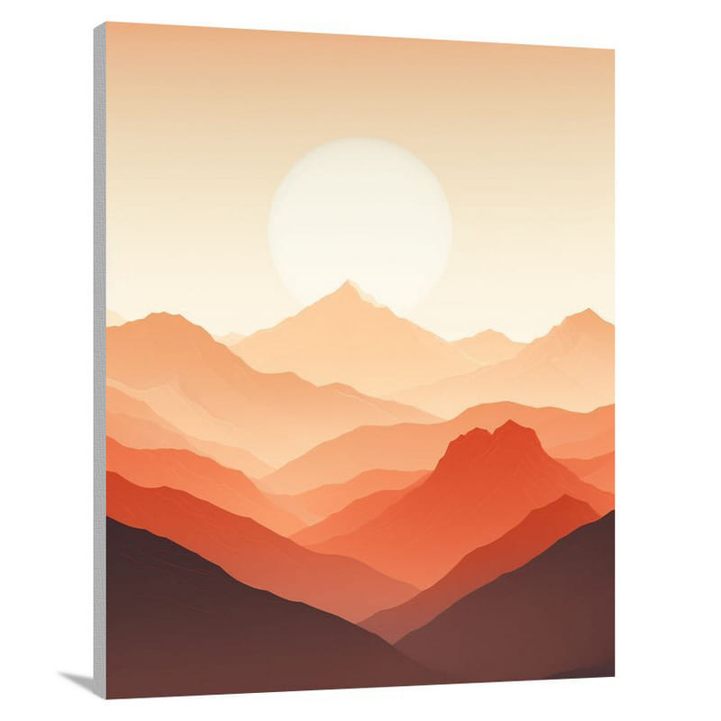 Mountain Sunrise: Awe-Inspiring Vista - Canvas Print