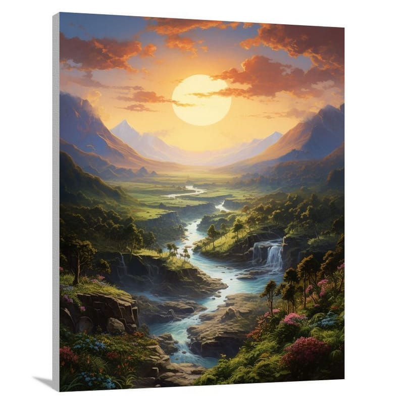 Mountain Sunrise - Contemporary Art - Canvas Print