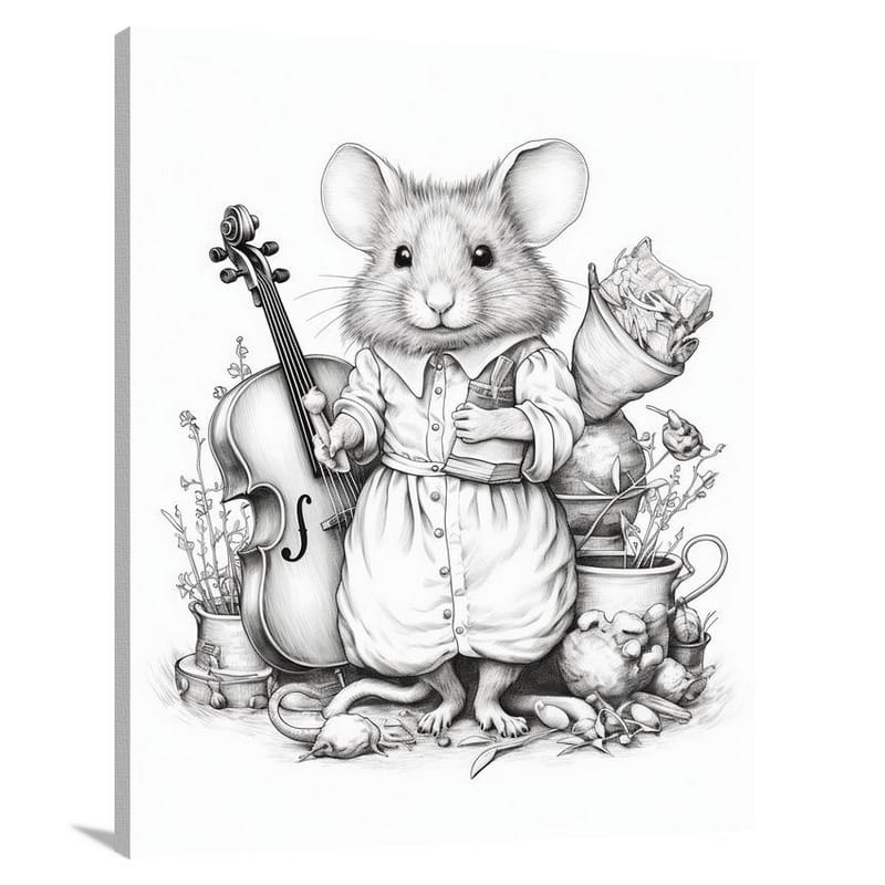 Mouse's Melody - Canvas Print