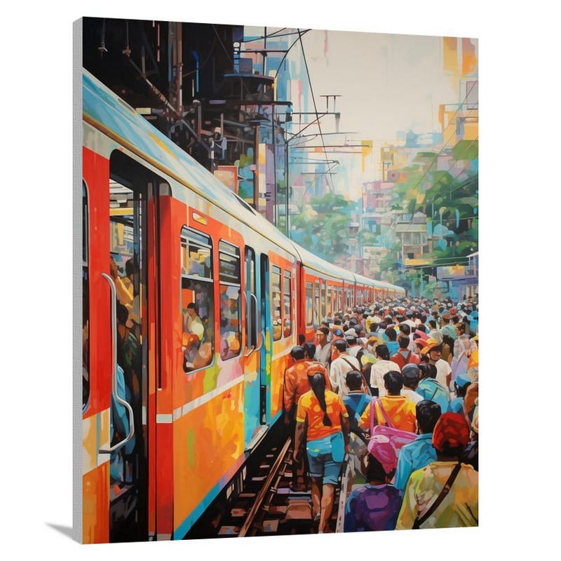 Mumbai Commute - Canvas Print