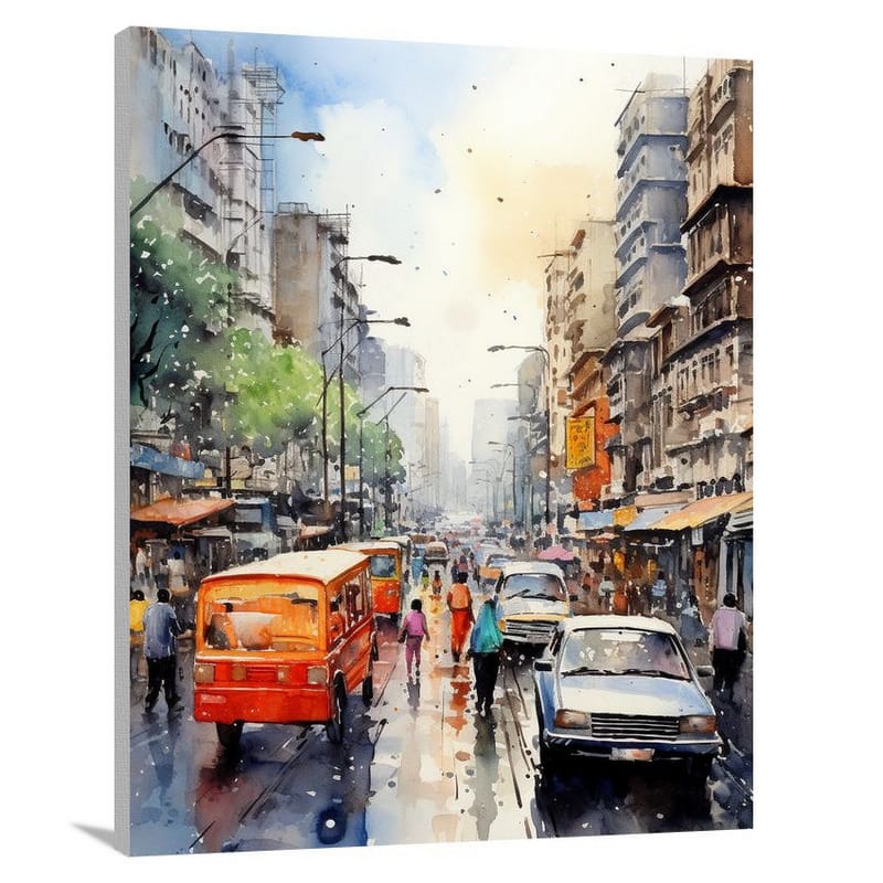 Mumbai Monsoon Madness - Canvas Print